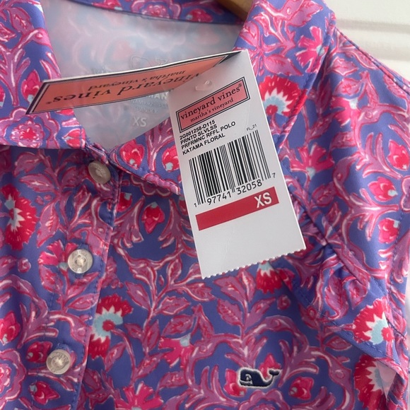 Vineyard Vines • NWT Ruffle Performance Sleeveless Purple/Pink Polo Golf Tennis - Picture 4 of 10